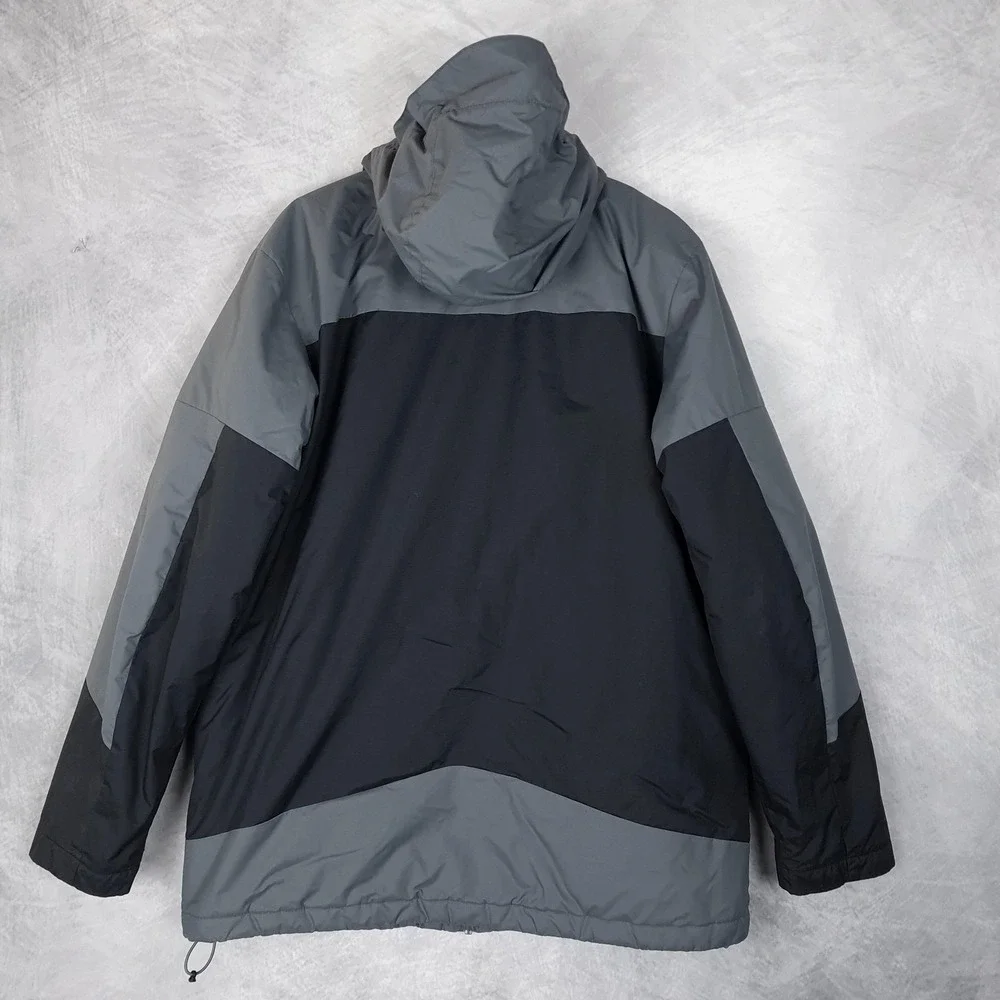 Columbia Jacket Mens Large Gray Wister Slope Thermal Coil Hooded Insulated